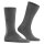 Burlington mens socks LEEDS Pack of 3 - virgin wool, logo, plain, one size, 40-46 Grey 40-46