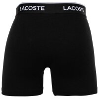 LACOSTE Herren Boxershorts, 3er Pack - Boxer Briefs, Cotton Stretch, Logobund Schwarz XL