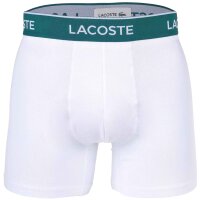 LACOSTE Herren Boxershorts, 3er Pack - Boxer Briefs, Cotton Stretch, Logobund Schwarz/Weiß/Grau M