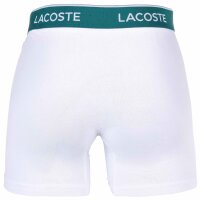 LACOSTE Herren Boxershorts, 3er Pack - Boxer Briefs, Cotton Stretch, Logobund Schwarz/Weiß/Grau M