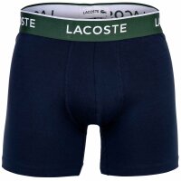 LACOSTE Herren Boxershorts, 3er Pack - Boxer Briefs, Cotton Stretch, Logobund Dunkelblau M