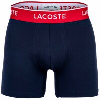 LACOSTE Mens Boxer Shorts, 3-pack - Boxer Briefs, Cotton Stretch, Logo Waistband Dark Blue M (Medium)
