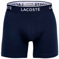 LACOSTE Mens Boxer Shorts, 3-pack - Boxer Briefs, Cotton Stretch, Logo Waistband Dark Blue M (Medium)
