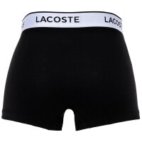 LACOSTE Mens Boxer Shorts, 3-pack - Trunks, Casual, Cotton Stretch, Logo waistband Black S (Small)