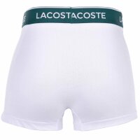 LACOSTE Mens Boxer Shorts, 3-pack - Trunks, Casual, Cotton Stretch, Logo waistband White S (Small)