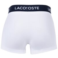 LACOSTE Mens Boxer Shorts, 5-pack - Trunks, Casual, Cotton Stretch, Logo waistband White S (Small)