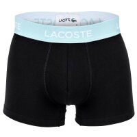 LACOSTE Herren Boxershorts, 5er Pack - Trunks, Casual, Cotton Stretch, Logobund Schwarz/Pastell M