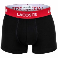 LACOSTE Mens Boxer Shorts, 5-pack - Trunks, Casual, Cotton Stretch, Logo waistband Black/Pastel M (Medium)