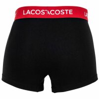 LACOSTE Mens Boxer Shorts, 5-pack - Trunks, Casual, Cotton Stretch, Logo waistband Black/Pastel M (Medium)