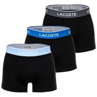 LACOSTE Mens Boxer Shorts, 3-pack - Trunks, Casual, Cotton Stretch, Logo waistband Black/Blue/Grey M (Medium)