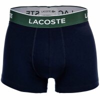 LACOSTE Mens Boxer Shorts, 3-pack - Trunks, Casual, Cotton Stretch, Logo waistband Dark Blue/Green/Red S (Small)