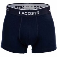 LACOSTE Mens Boxer Shorts, 3-pack - Trunks, Casual, Cotton Stretch, Logo waistband Dark Blue/Green/Red S (Small)