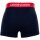 LACOSTE Herren Boxershorts, 3er Pack - Trunks, Casual, Cotton Stretch, Logobund Dunkelblau/Grün/Rot S