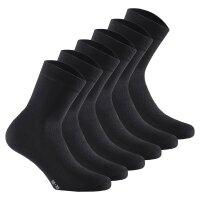 Rohner Basic unisex socks, 6-pack - Soft Touch, short socks, viscose mix Black 35-38 (UK 2.5-5)