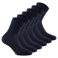 Rohner Basic Unisex Socken, 6er Pack - Soft Touch, Kurzsocken, Viskose-Mix Blau 35-38