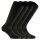Rohner Basic Unisex Kniestrümpfe, 4er Pack - Cotton II Long, Socken, Baumwoll-Mix Schwarz 35-38