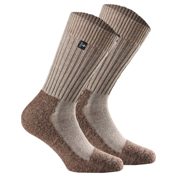Rohner Advanced Socks Unisex Trekking-Socken, 2er Pack - Original, Schurwoll-Mix Beige 36-38