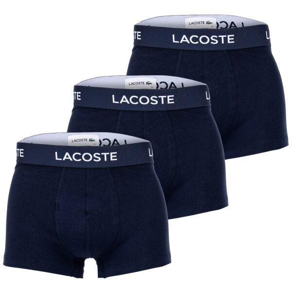 LACOSTE Herren Boxershorts, 3er Pack - Trunks, Casual, Cotton Stretch, Logobund