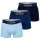 LACOSTE Mens Boxer Shorts, 3-pack - Trunks, Casual, Cotton Stretch, Logo waistband