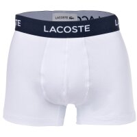 LACOSTE Mens Boxer Shorts, 3-pack - Trunks, Casual, Cotton Stretch, Logo waistband Dark Blue/Red/White S (Small)
