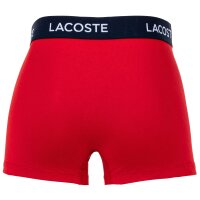 LACOSTE Mens Boxer Shorts, 3-pack - Trunks, Casual, Cotton Stretch, Logo waistband Dark Blue/Red/White S (Small)