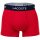 LACOSTE Herren Boxershorts, 3er Pack - Trunks, Casual, Cotton Stretch, Logobund Dunkelblau/Rot/Weiß S