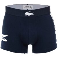 LACOSTE Mens Boxer Trunk, Big Croc Print, Cotton Stretch Dark blue/grey XL (X-Large)