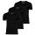 LACOSTE Mens T-Shirts, 3-pack - Essentials, V-Neck, Slim Fit, Cotton, Solid Color Black S (Small)