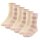 FALKE childrens socks, 6-pack - Happy Stripe, short socks, striped Light pink/Beige 23-26