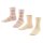FALKE childrens socks, 6-pack - Happy Stripe, short socks, striped Light pink/Beige 23-26