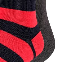 FALKE Kinder Socken, 6er Pack - Happy Stripe, Kurzsocken, gestreift Blau/Rot 27-30