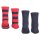FALKE Kinder Socken, 6er Pack - Happy Stripe, Kurzsocken, gestreift Blau/Rot 27-30