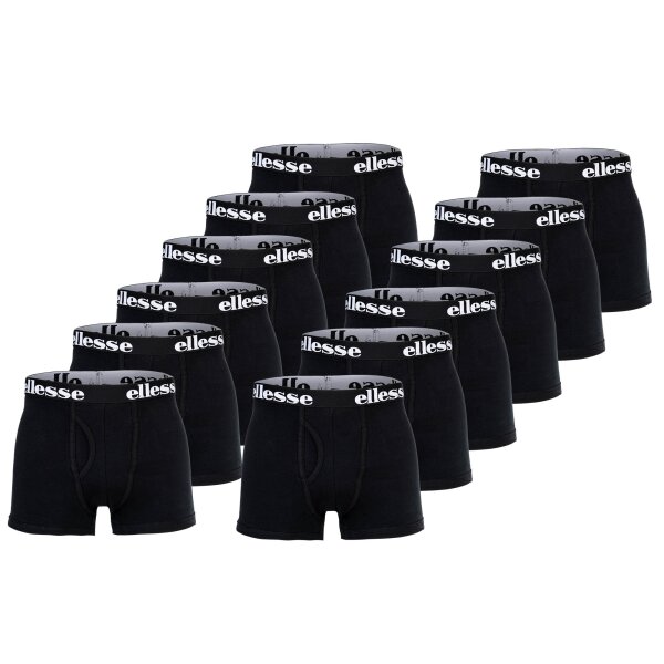 ellesse Jungen Boxershorts, 12er Pack - BARLITA, Unterhose, Baumwollmischung Schwarz 152/158