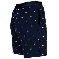 LACOSTE Mens Sweat Shorts - All-over print, loungewear, pyjama shorts, stretch cotton Blue M (Medium)