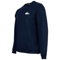 LACOSTE Herren Sweatshirt - Logo Print, Loungewear, Rundhals, Baumwoll-Mix Dunkelblau M