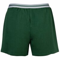 LACOSTE Damen Schlafanzug, kurz - Shorty, Pyjama-Set, Logo Print, Cotton Stretch Weiß/Grün M