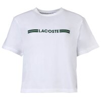 LACOSTE Womens Pyjamas, short - Shorty, Pyjama Set, Logo Print, Cotton Stretch White/Green M (Medium)