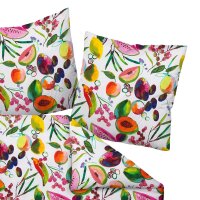 Janine Bed Linen 2 pcs. - MODERN ART S, maco satin, cotton mercerized, allover print Multicoloured 135x200cm