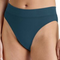 CALIDA Ladies Briefs - Elastic, High Waist, Soft Waistband, Single Jersey Petrol Blue 40/42 (UK 14/16)
