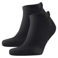 FALKE unisex sneaker socks 2 pack - Keep Warm, short socks, single-coloured Black 46-48