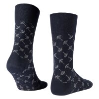JOOP! unisex socks, 2-pack – Premium Essential Organic Cotton Socks, patterned Dark Blue 39-42 (UK 6-8)