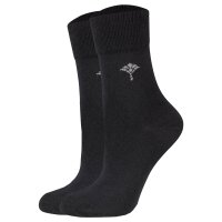 JOOP! womens socks, 2-pack – Daily Glam Organic GOTS Socks, cotton blend, plain Black 39-42 (UK 6-8)