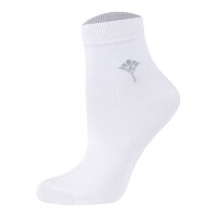 JOOP! womens quarter-length socks, 2-pack - Daily Glam Organic GOTS Quarter, cotton blend, plain White 35-38 (UK 3-5,5)