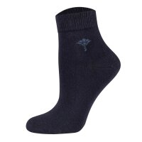 JOOP! Damen Quartersocken, 2er Pack - Daily Glam Organic GOTS Quarter, Baumwoll-Mix, uni Dunkelblau 35-38