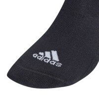 adidas Unisex Quartersocken, 6er Pack - 3-Stripes Cushioned Sportswear Mid-Cut Socks, Logo, Streifen, gepolstert Schwarz 37-39