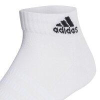 adidas Unisex Quarter Socken, 12er Pack - Cushioned Sportswear Ankle, Logo, gepolstert, einfarbig Weiß 37-39