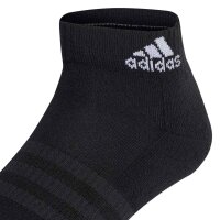 adidas Unisex Quarter Socks, 12-pack - Cushioned Sportswear Ankle, logo, padded, solid color Black/Grey/White 37-39