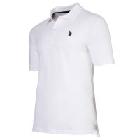 U.S. POLO ASSN. mens polo shirt - piqué, embroidered logo, cotton stretch White M (Medium)