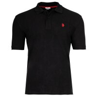 U.S. POLO ASSN. mens polo shirt - piqué, embroidered logo, cotton stretch Black 2XL (XX-Large)