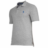 U.S. POLO ASSN. Herren Poloshirt - Piquet, Logo-Stickerei, Cotton Stretch Graumelange S